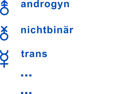 gängige Gendersymbole